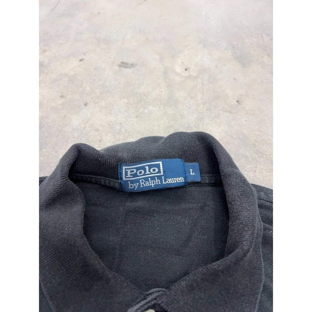 Polo By Ralph Lauren Polo Shirt Mens Large Black Pony Logo Long Sleeve Collared